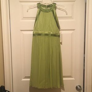 Maggy London lime green silk cocktail dress. NWT